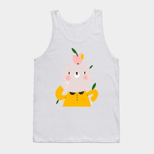 Cute cartoon bear with an apple Tank Top